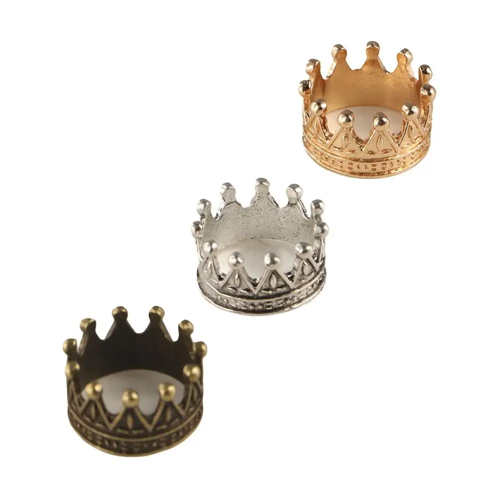 Mini Metal Crown Model Toys Ornaments Decorating Dollhouse Miniature Metal Crown Silver Golden Bronze