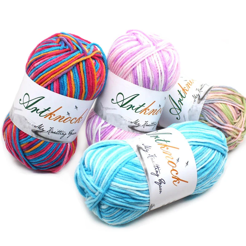 

10Pcs Fancy Yarn Mix Colors Melange Thread Strings Cotton Blended Yarn Beautiful For Hand Knitting Sweater Scarf
