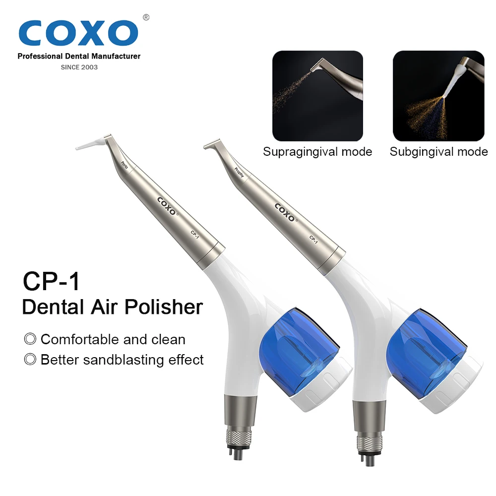 Pulidor Dental de Aire COXO CP-1, Supragingival y Subgingival 2 en 1, Chorro de Aire para Limpieza y Pulido Dental