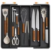 Expandable & Adjustable Large Plastic Kitchen Utensil Organizer - Cutlery Holder & Tool Divider，Kitchen Utensil Organizer 1