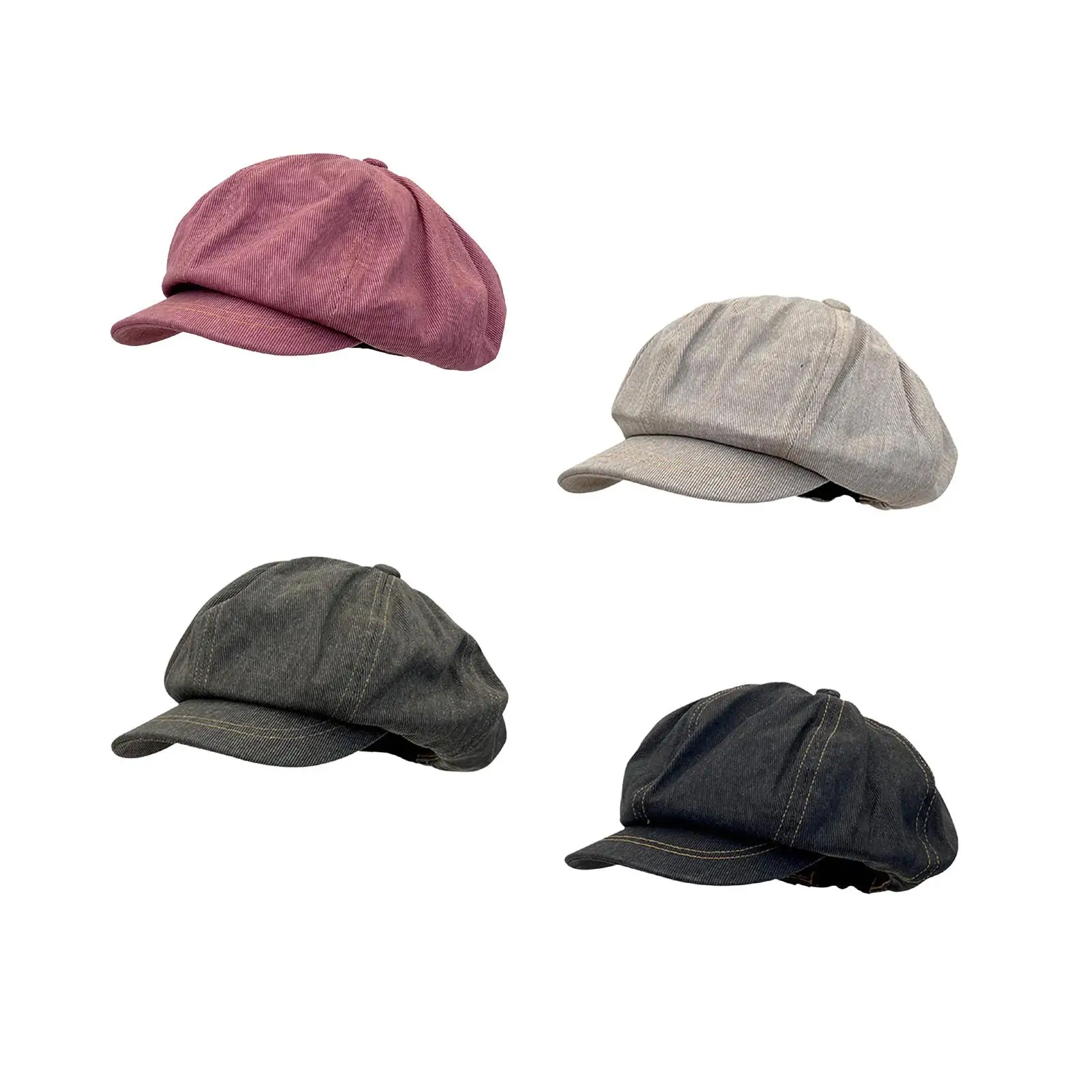 Newsboy Cap Painter Hat Summer Flat Hat Women Girls Octagonal for Fishing Hiking Shopping Driving Traveling