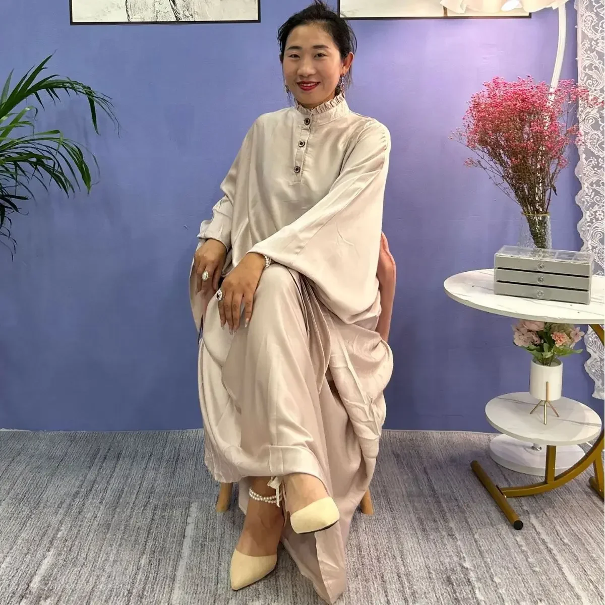Muslim Abaya Dress Dubai  Dresses Loose Batwing Abayas for Women African Kaftan Robe Eid Mubarak Islam  عبايات نسائيه