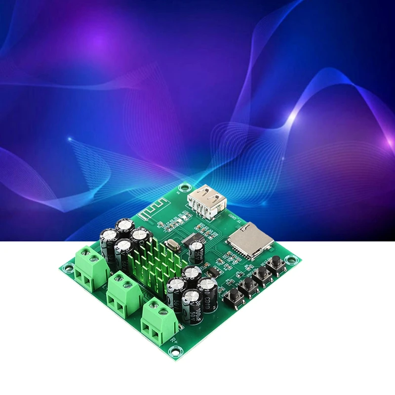 XH-M422 Bluetooth Amplifier Board Module TPA3116D2 Integrated Bluetooth F-Card Playback Amplifier Board Dual 50W Module Durable