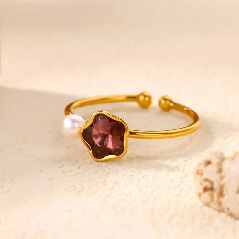 Zircon Rings Stainless Steel For Women