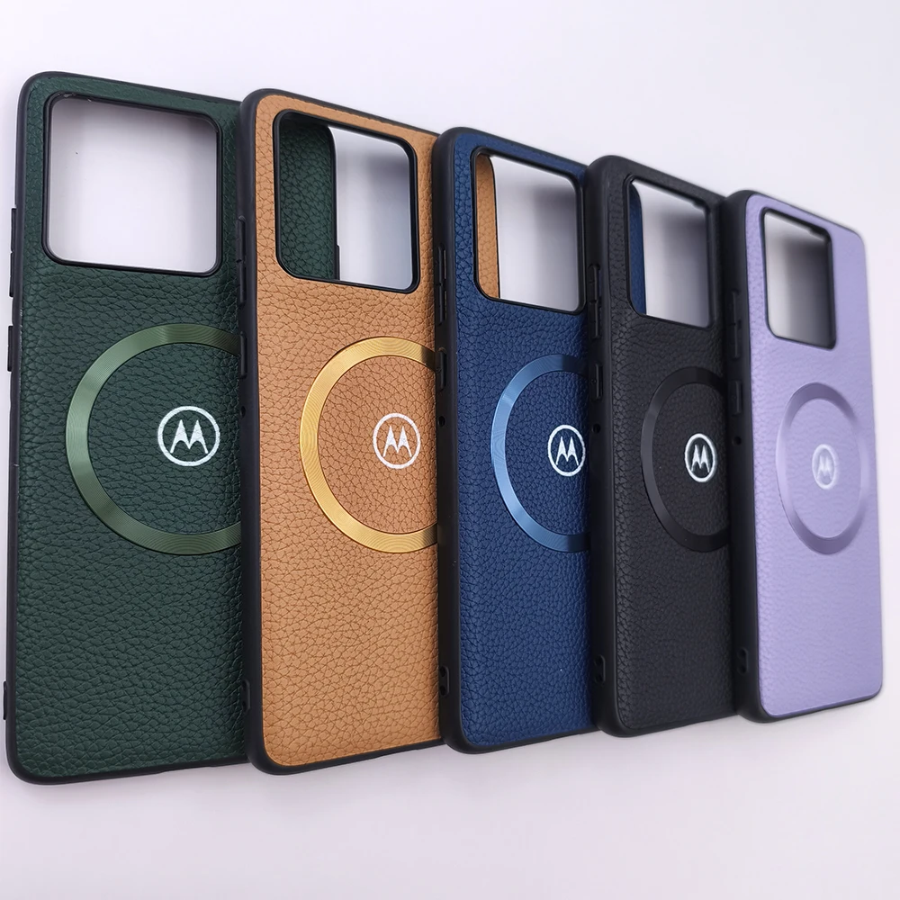 Magnetic Wireless Charging Litchi Texture Shockproof Case