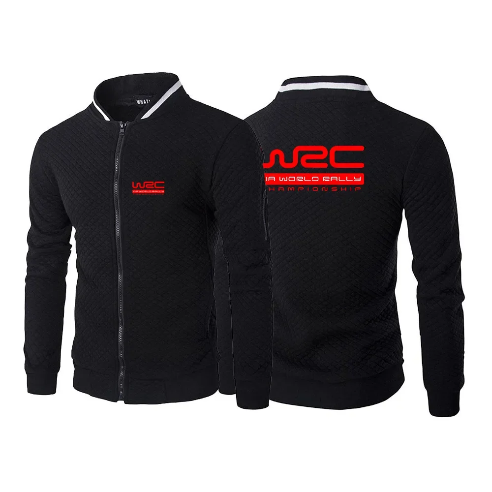 

World Rally Championship WRC Printing New Men's Jacket High Quality Plush Zip Stand Collar Street Coat Outer Wear Thick Jacket