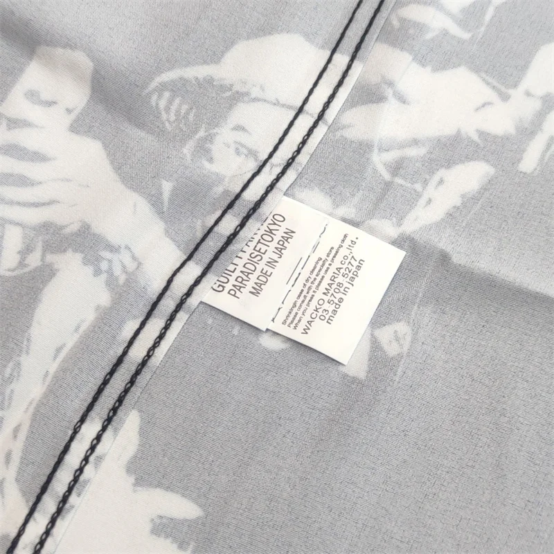 High Quality WACKO MARIA Tenkoku Tokyo Short Sleeve Shirt Men's Women's Fashion Hawaii Shirts Tops 6