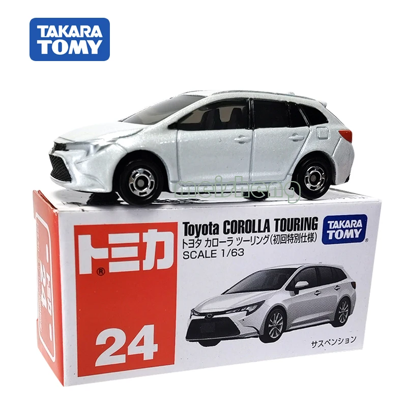 TAKARA TOMY TOMICA Scale 1/63 Toyota Corolla Touring 24 Alloy Diecast Metal Car Model Vehicle Toys Gifts Collections takara tomy tomica scale 1 65 toyota camry sprots subaru wrx s4 sti alloy diecast metal car model vehicle toys gifts collections