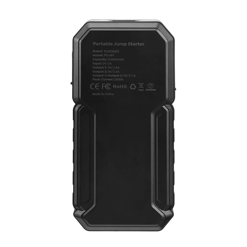 POPDEER PD-J01 ڵ  Ÿ,  USB  LCD ÷, 8.0 , 6.0L , 20000mAh, 2500A, 12V