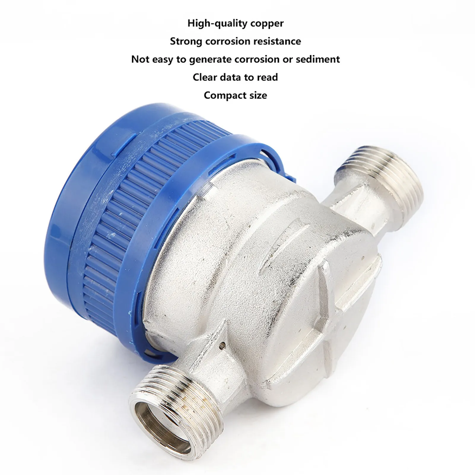 Copper Mechanical Water Meter 15mm 1/2 inch 1.5m3/h 0-40℃