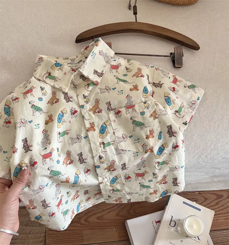 Summer Boys' Shirts for 1-6 Years Old Kids