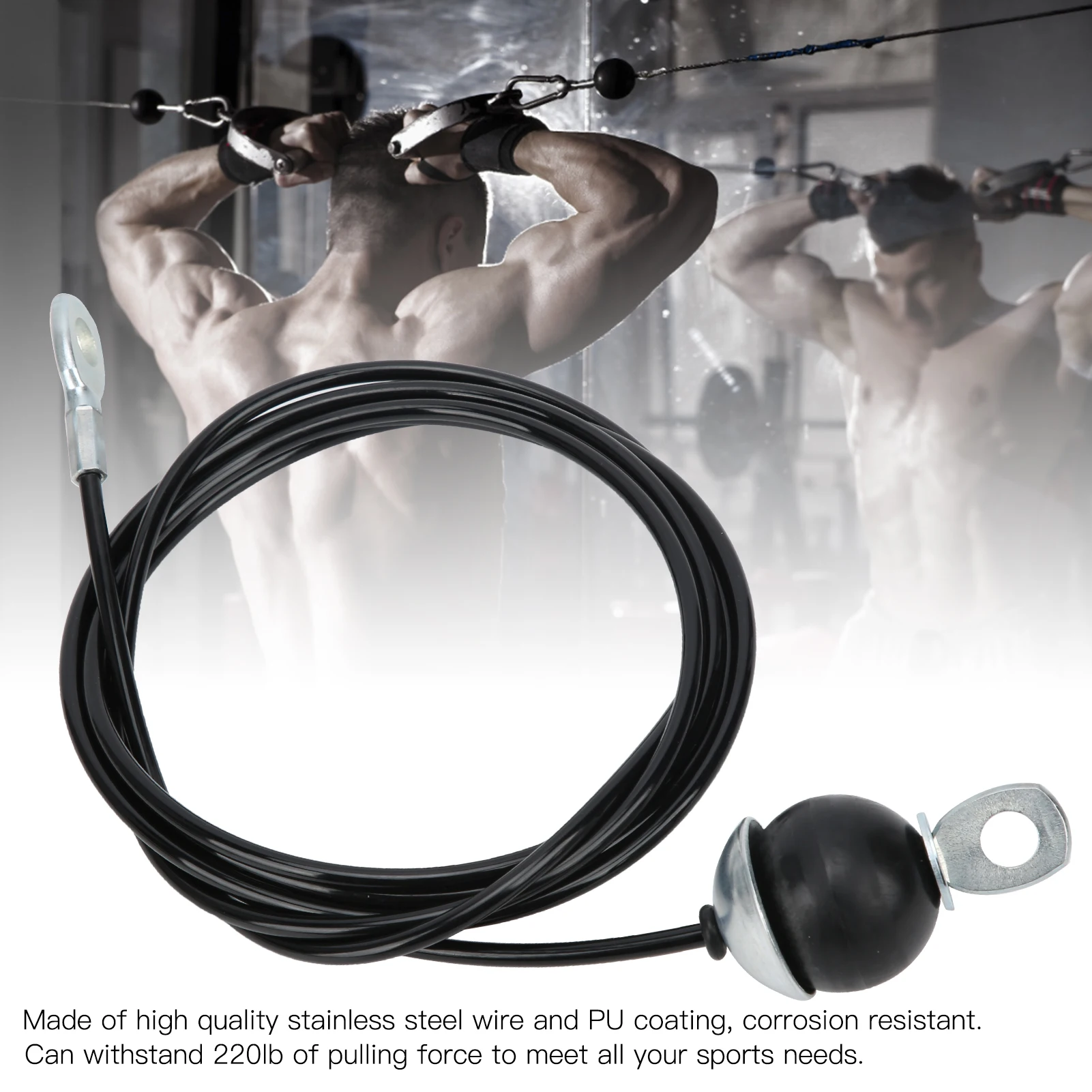 2/2.5 Gym Wire Rope Fitness Cable Pulley Machine System Heavy Duty Steel Rope For Home Gym Pulldown Lift Load Workout