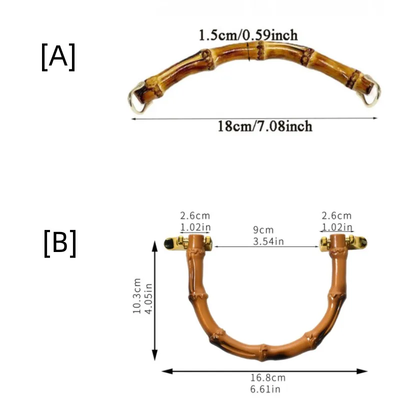 Bamboo Bag Handles Set 6