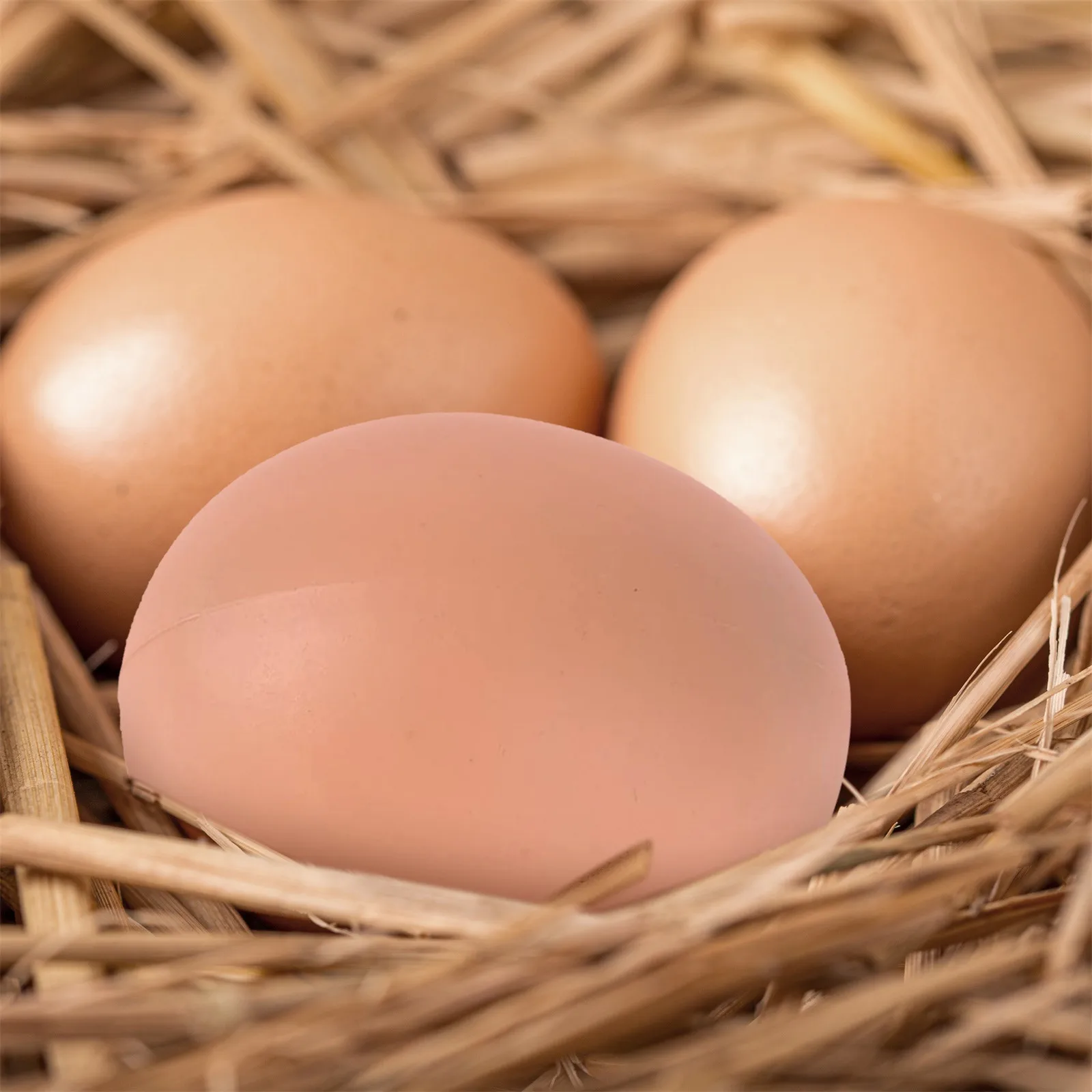 6pcs Cheap Fake Eggs Simulation Wooden Chicken Duck Geese Dummy Painted Egg Children Educational Toys Artificial Food Easter