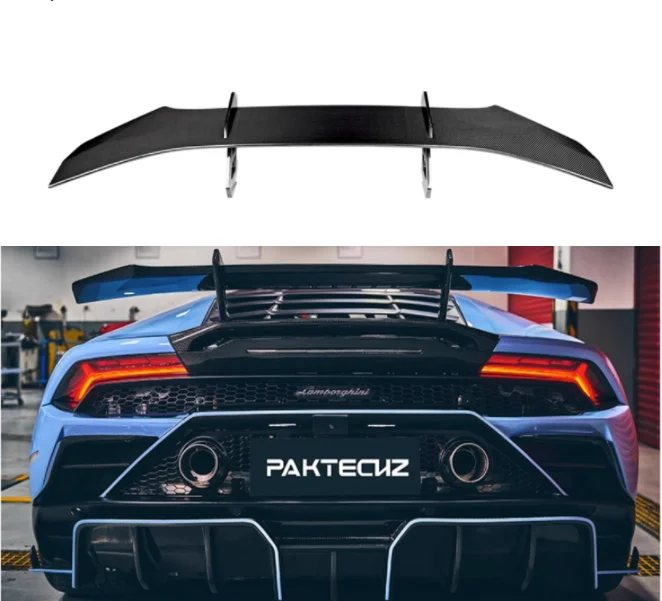 

For Lamborghini Huracan EVO RWD 2020 2021 2022 2023 Real Dry Carbon Fiber Car Rear Trunk Wing Lip Spoiler