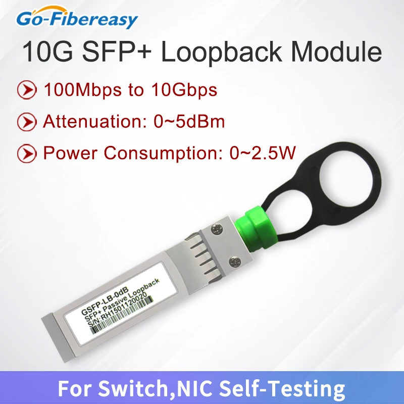 10G Sfp + Modulo Loopback 0 ~ 5Dbm Sfp-10G-Lb0 Adattatore Loopback Compatibile Cisco Sfp + Modulo Di Test Loopback In Fibra Passiva