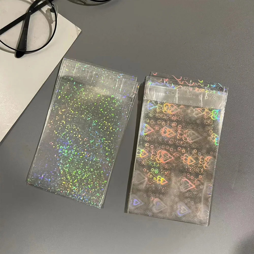 Card Sleeve Laser Card Holder Transparent Film Protective Cover 50PCS credit card holder card holder card protector idol card protector photo card holder memory card protector