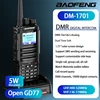 Baofeng 1701 Upgrade DM-1702 Openg GD77 GPS Dual Mode Analog And Digital Walkie Talkie Tier 1+2 Dual Time Slot VHF 136-174 UHF 4 1