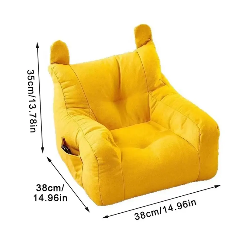 Divano Pigro in Tessuto Morbido con Contenitore, Design Basso a Terra, Poltrona per Bambini, Leggero, Comodo, Ergonomico, Arredamento - immagine 6