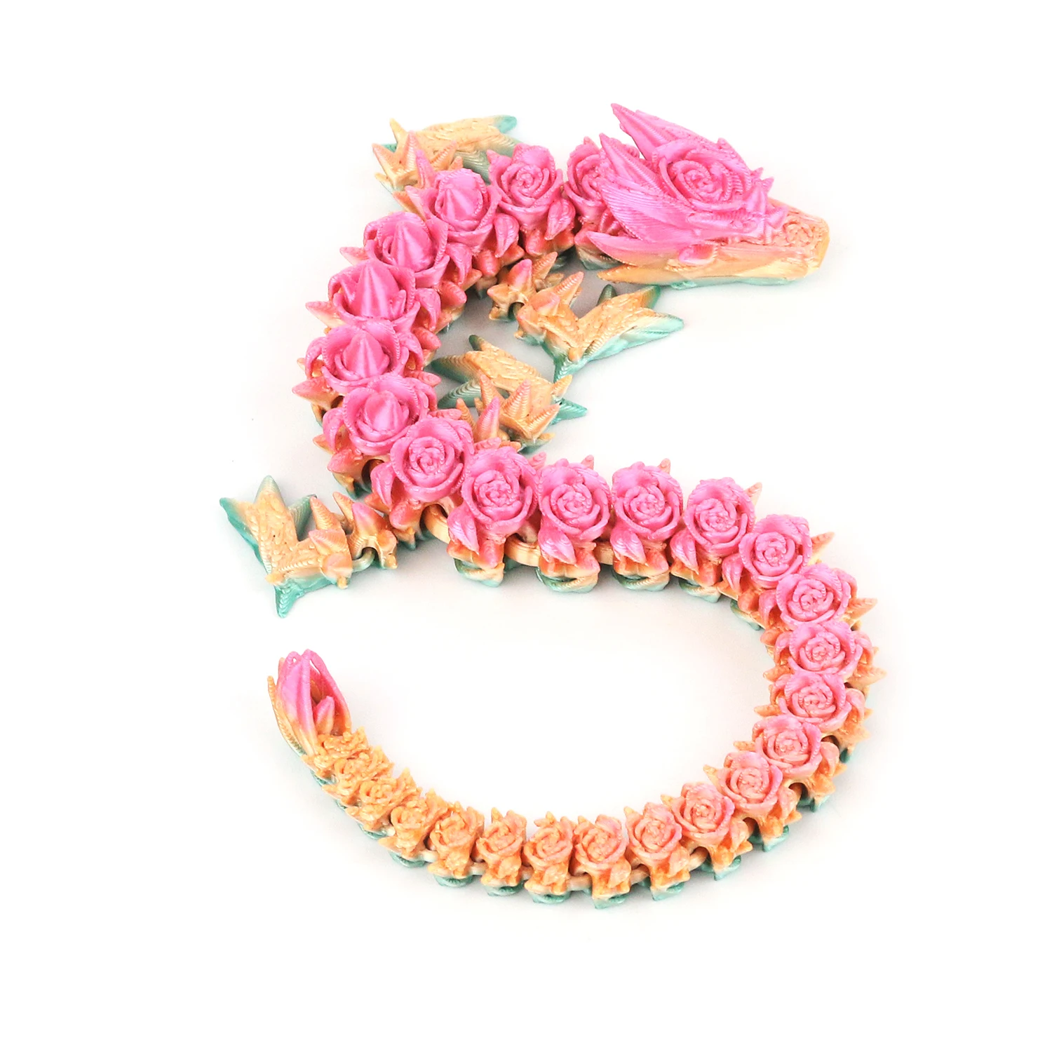 Joint movable crystal gemstone dragon figurine, figurine, divine dragon desktop decoration 3