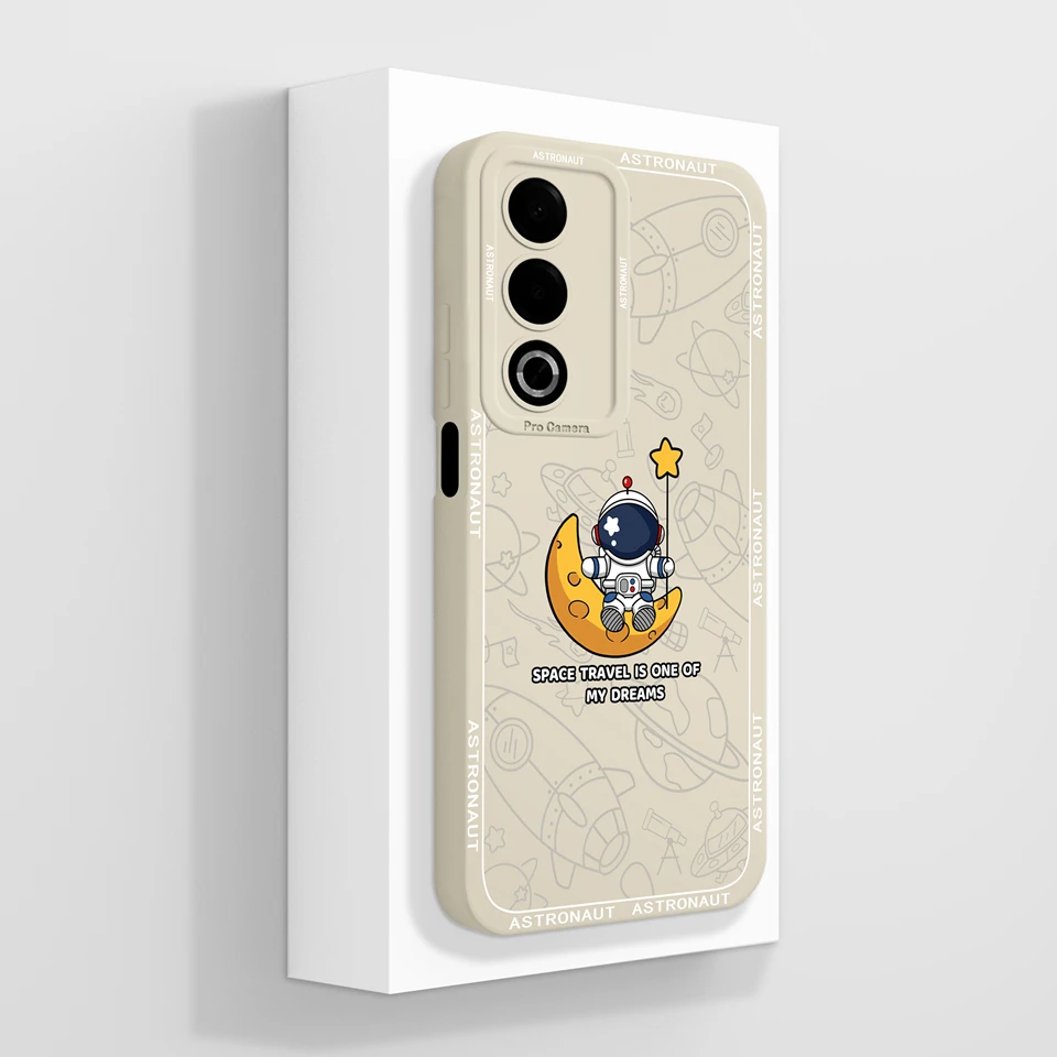 Cartoon Astronaut Girl Antifouling Luxury Protective Phone Case