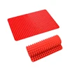 1 piece red pyramid silicone baking mat Non-stick bacon microwave baking tray Pastry mat Red barbecue grill mat Baking supplies 4