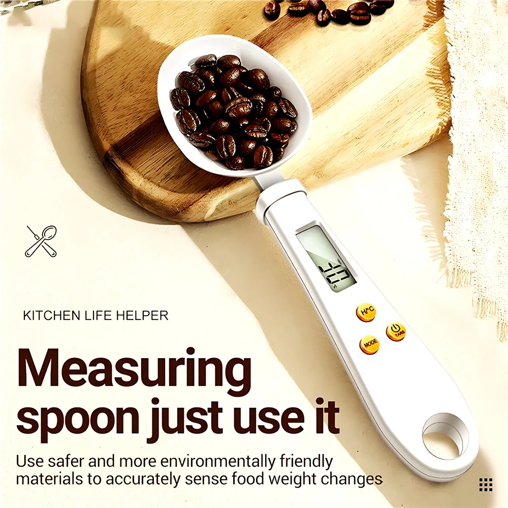 2 in1 Electronic Kitchen Scale LCD Digital Measuring Food Flour Digital Spoon 2