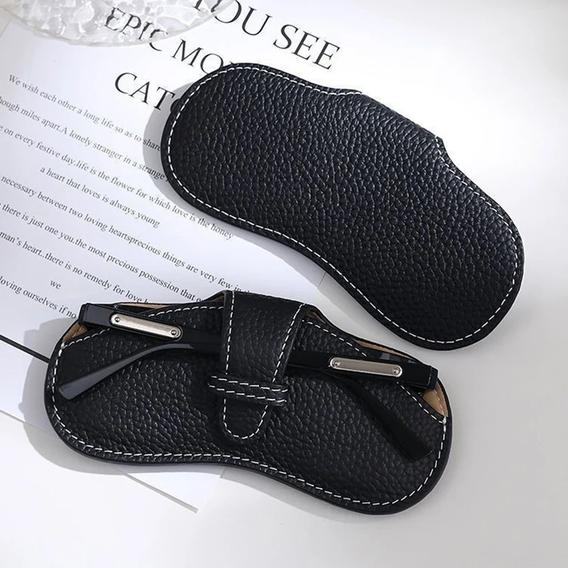 Glasses Storage Bag PU Leather Portable