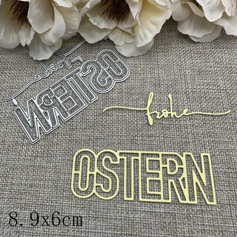 Osterhasen-Federbox Metall-Stanzformen Schablonen für DIY Scrapbooking Dekorative Handarbeit Stanzschablone Form