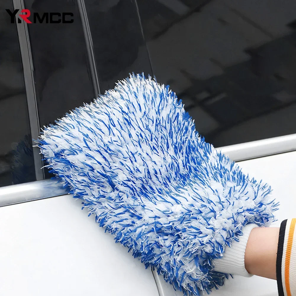 Car Washing Gloves Microfiber Strong Water Coral Velvet Cleaning Glove Soft Thickened Dust Removal Clean Tools Car Accessories for car cleaning gloves,microfiber cleaning gloves,microfiber washing gloves,microfiber gloves