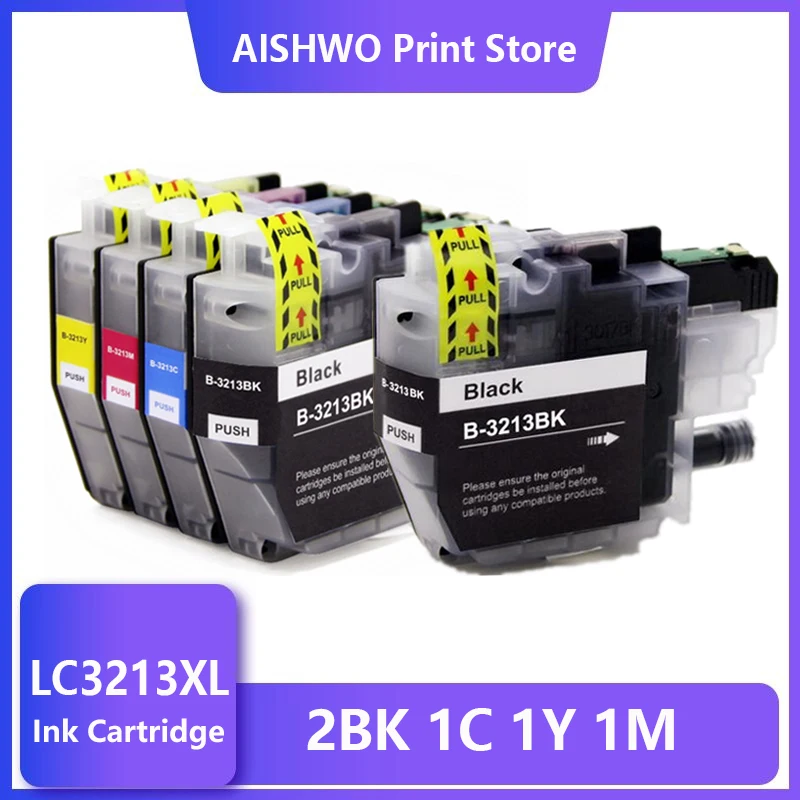 

ASW LC3211 LC3213 Compatible Ink Cartridges for Brother LC 3213 XL DCP-J572DW DCP-J772DW DCP-J774DW MFC-J491DW J497 Printer