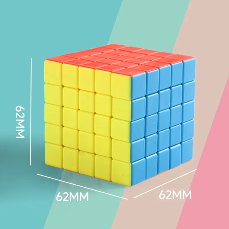 5x5x5 Cube Stickerless Stress Relief Puzzle Professional Education Smooth Speed cube Competition Children's Toy Gifts