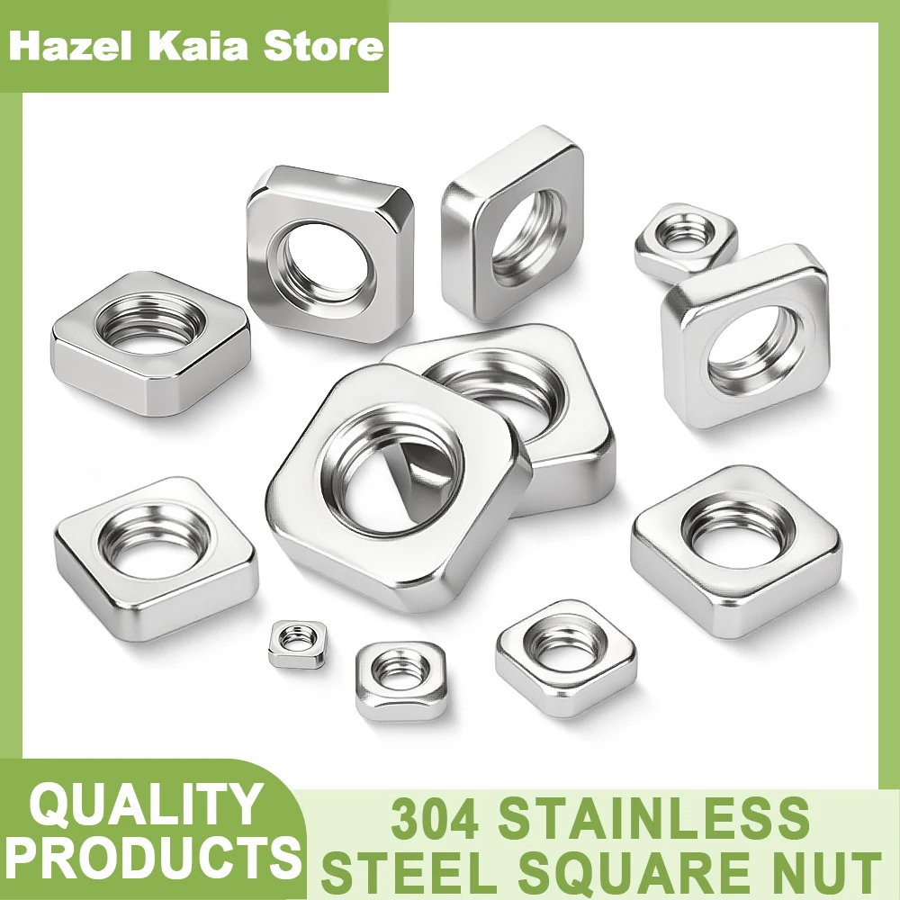 Square thin nuts DIN562 THIN Nut M3 M4 M5 M6 M8 M10 M12 A2 STAINLESS STEEL SQUARE THIN NUTS 5-50pcs