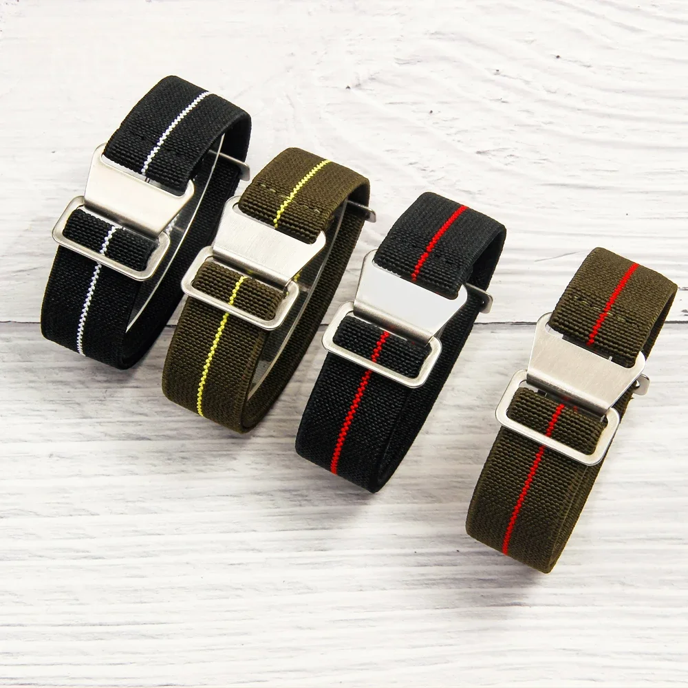 Durable Elastic Nylon Watch Strap - French Parachute Style