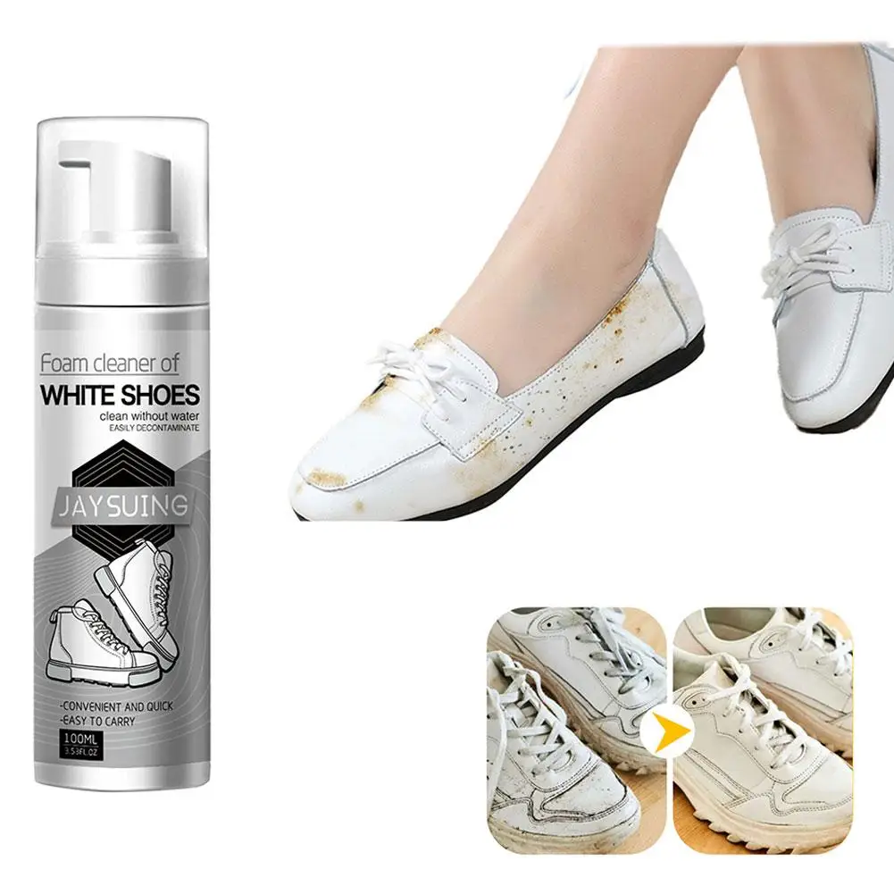 

Foam Cleaner for White Shoes Whitening Magic Spray Get Rid of Dirty White Boot Sneaker Cleaning Stain Remove Yellow L4S5