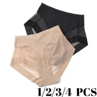 1/2/3/4 pièces femmes minceur culottes taille haute ventre contrôle slips femme formateur façonnage caleçon bout à bout sous-vêtements 1