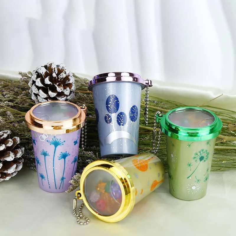 The New Milk Tea Cup Crystal Rotating Kaleidoscope Toys For Children Changeable Prismatic Science Experiment Kaleidoscope Toys