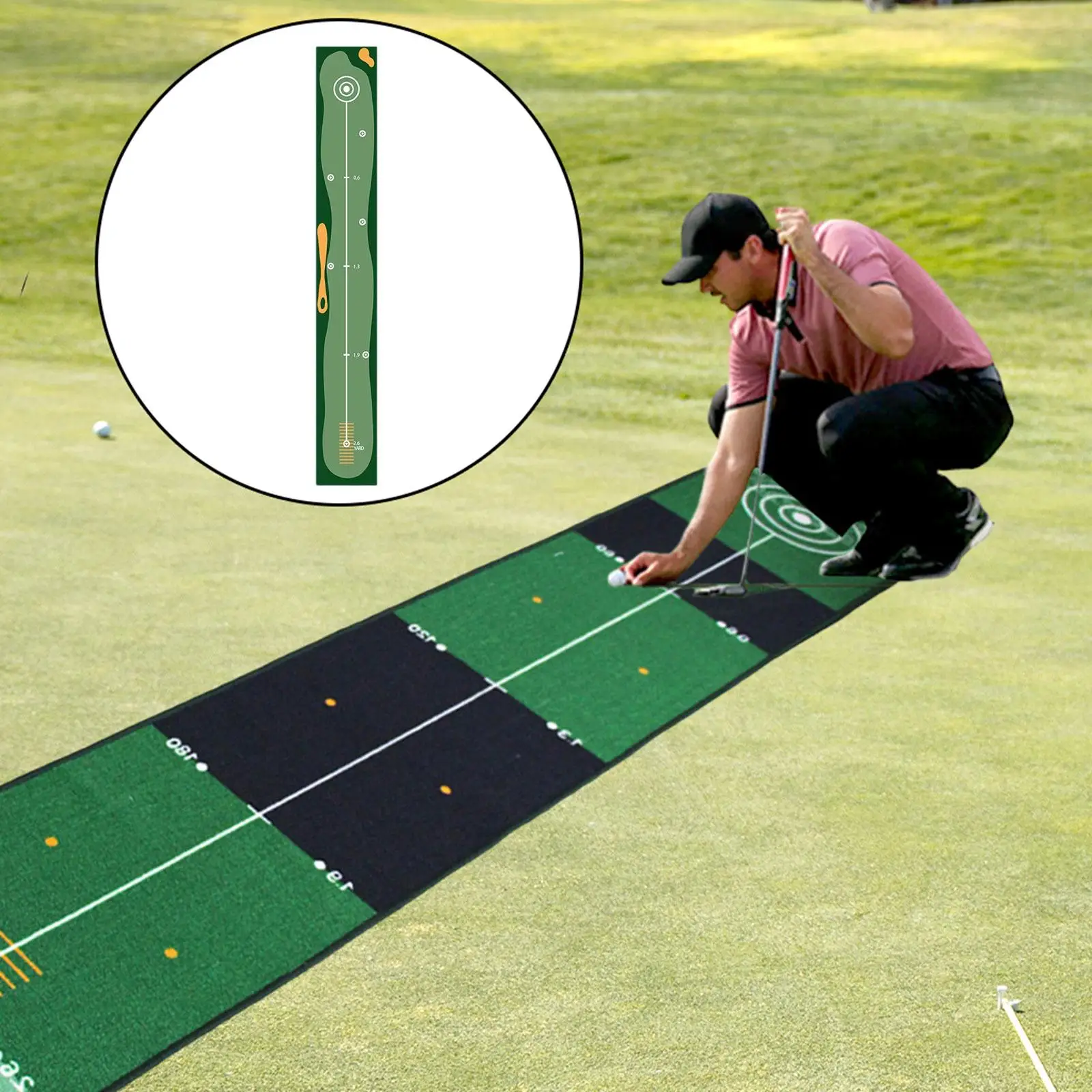 Foldable Golf Putting Mat Lightweight Golf Putting Practice