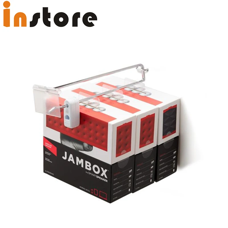 100x Against shoplifting plastic EAS hook stop lock catch for anti theft sweep display in retail shop +1 magnetic lockpick key