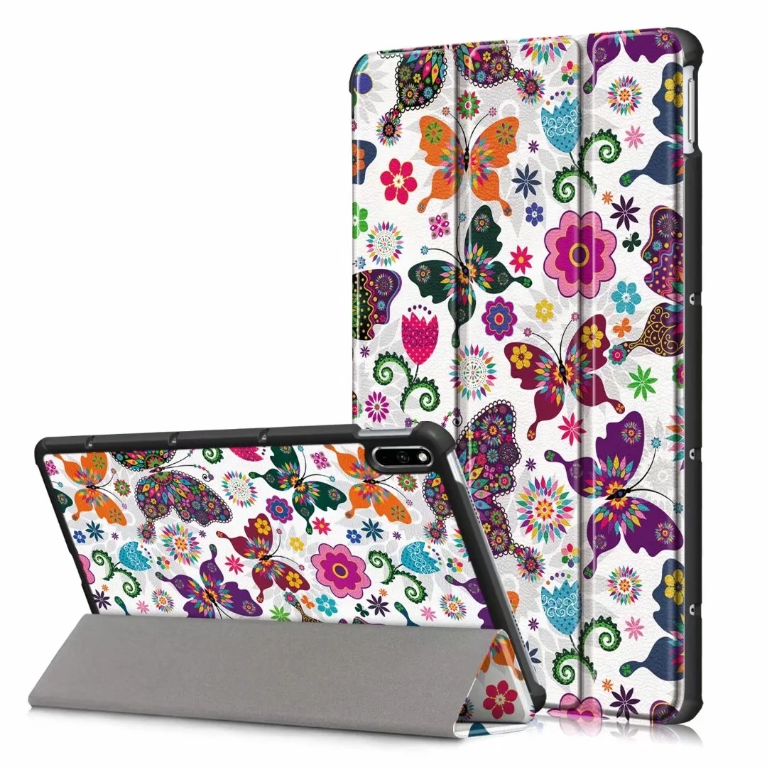 Slim PU Leather Tablet Case Cover with Screen Protector and Stylus Pen