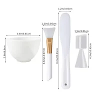 Face Skin Care Tool Set Silicone Facial Mask Brushes Beauty Salon Bowl Spoon Mask Mud Film Brush Skin Care DIY Beauty Tools 6