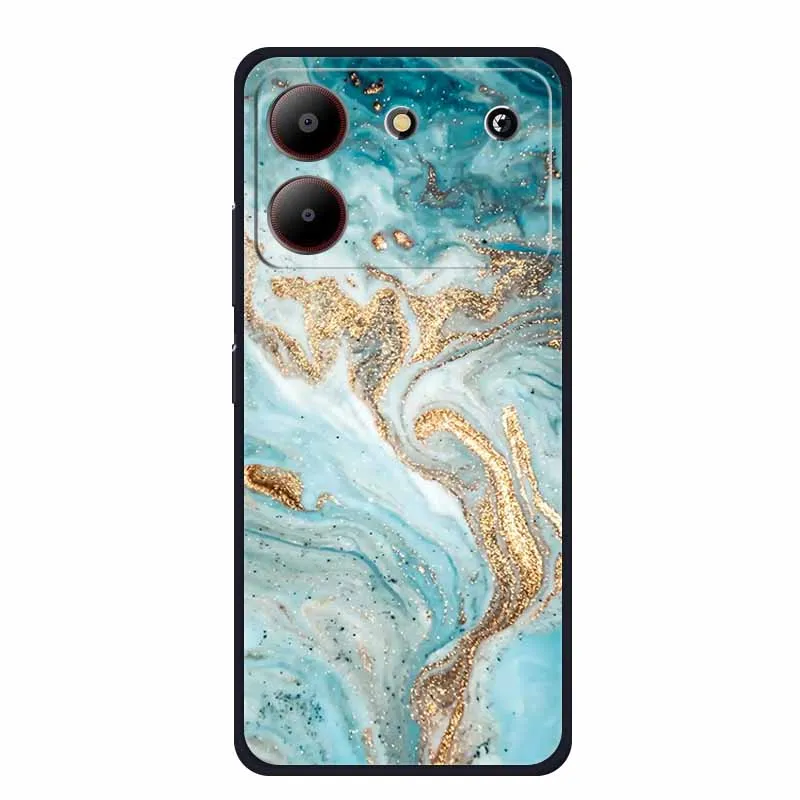 Marble TPU Soft Silicone Back Cover - Colorful Phone Case