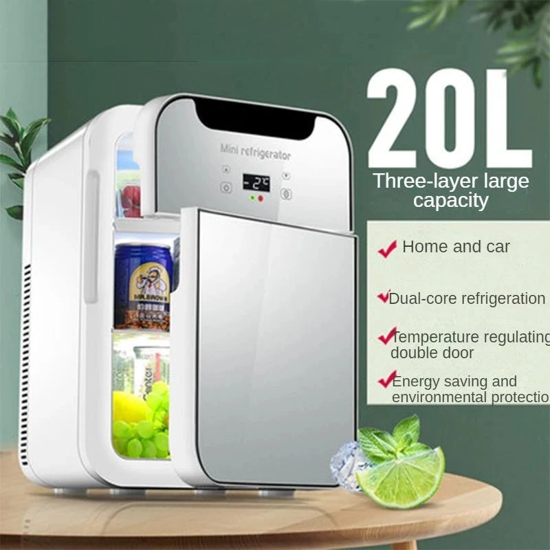 20L Fridge Refrigerator Freezer Refrigeration Hoousehold Home Dual-purpose Machine