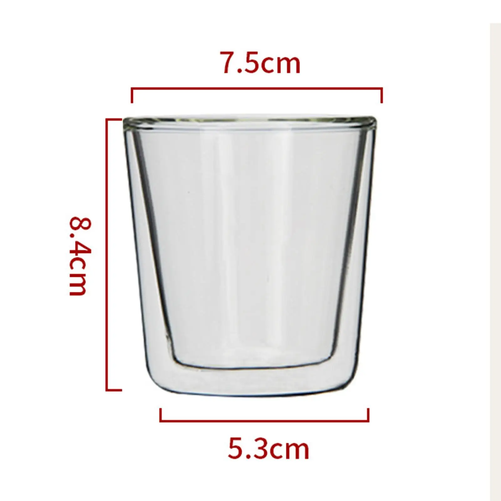 Double Walled Clear Heat Resistant Coffee Cups for Latte Espresso Beverage