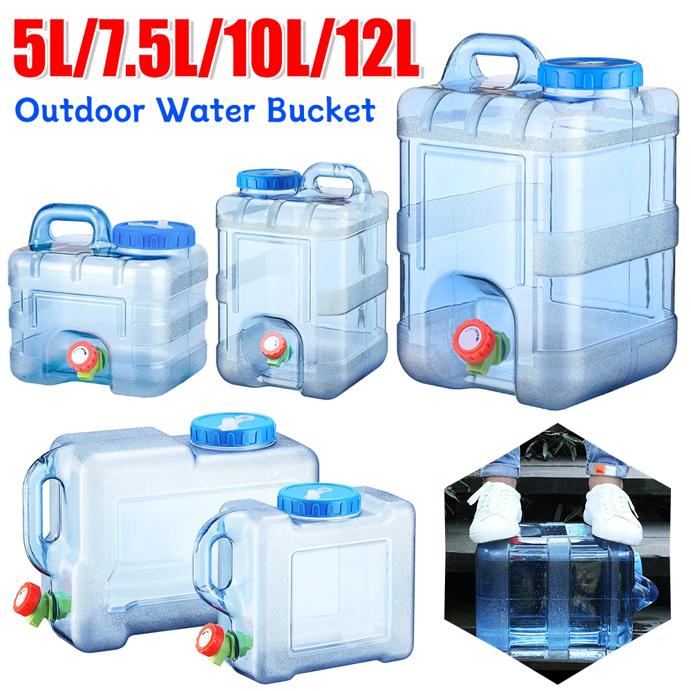 5/7.5/10/12/15L 야외 자동차 물통 (스피곳 포함) 누출 방지 캠핑 물 탱크 ..