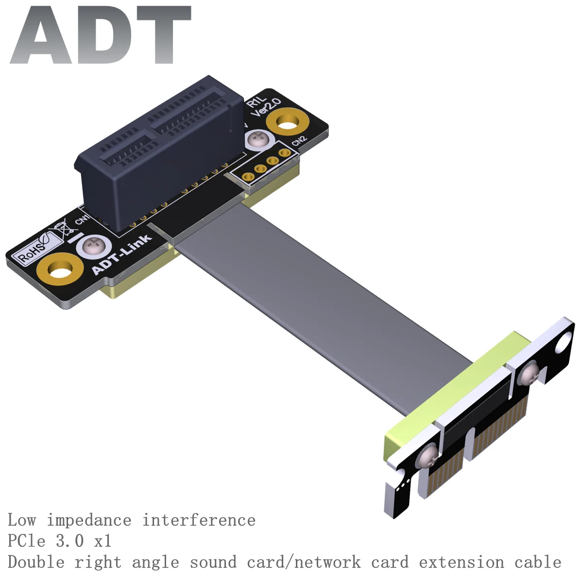 Customized Adt Sound Card Extension Cable Double Right Angle 90 Degree
