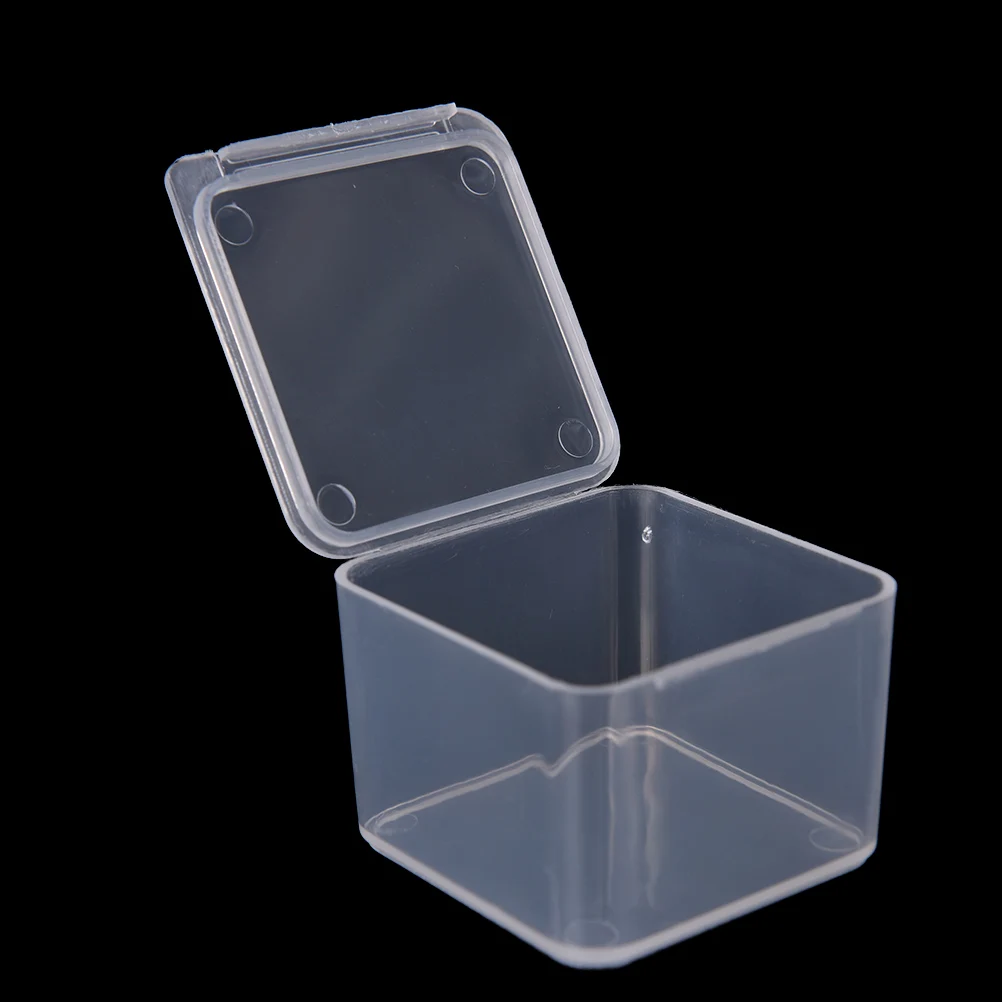 Clear Nail Art Gel Polish Remover Container and Organizer Box with Compartments