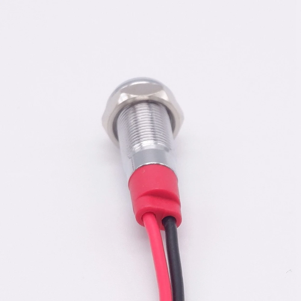 1 Pz 6mm 6V 12V 24V 220v Testa Piatta LED Indicatore Luminoso In Metallo 6mm Lam - Foto 10