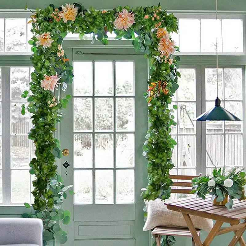 Fake Ivy Vines 2.2m Plants Backdrop Exquisite Tear Resistance UV Resistant Easy To Hang Aesthetic Real Touch Ivy Leaves Jungle
