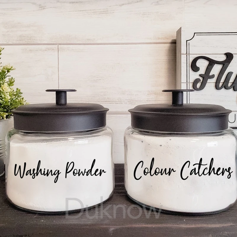 Laundry Room Jar Labels